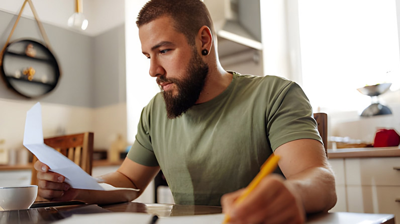 Smart Money Habits: 7 Ways to Manage Personal Finances Better Focused Man Reviewing Finances
